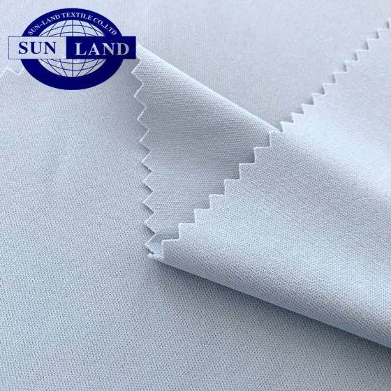 white bleach dyed Unifi Repreve eco friendly t shirt cloth 100% recycle polyester weft knitting interlock  jersey fabric